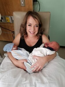 New mom with twins